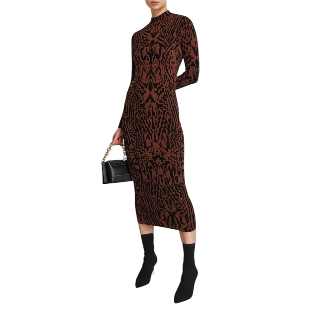 Hayley Menzies Backless Aztec Tiger Dress Size XS Brown Black